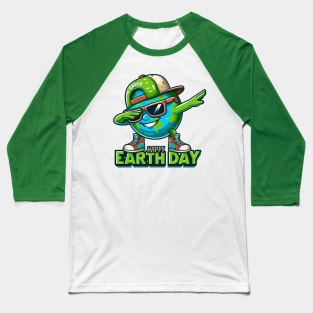 Earth Day 2024 Funny Earth Day Kids Toddler Girls Boys Dab Baseball T-Shirt